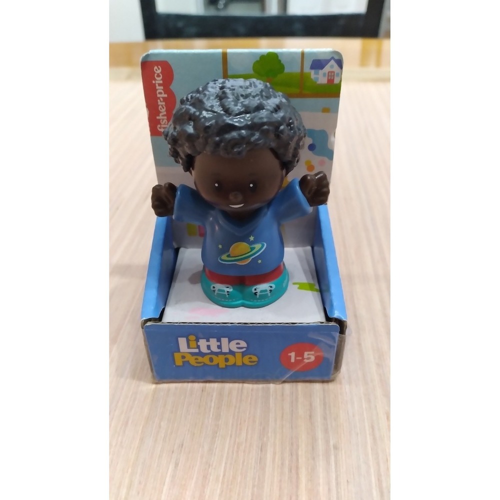 Fisher Price Little People African American Chris Space Shirt Planet Astronomy